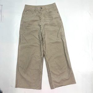 WeWoreWhat Black and White Stripe Wide Leg Jeans